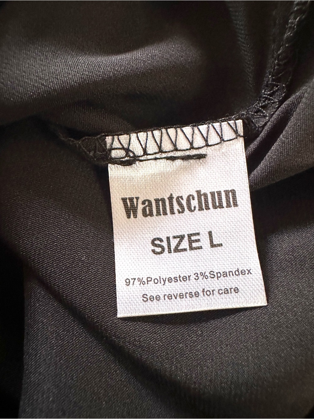 Wantschun Satin Camisole Tank Top Black Adjustable Straps L NWT - Picture 5 of 8